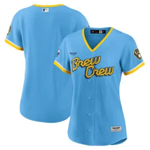 Milwaukee Brewers CJP Apparel Women's 2022 City Connect  Team Jersey - Powder Blue