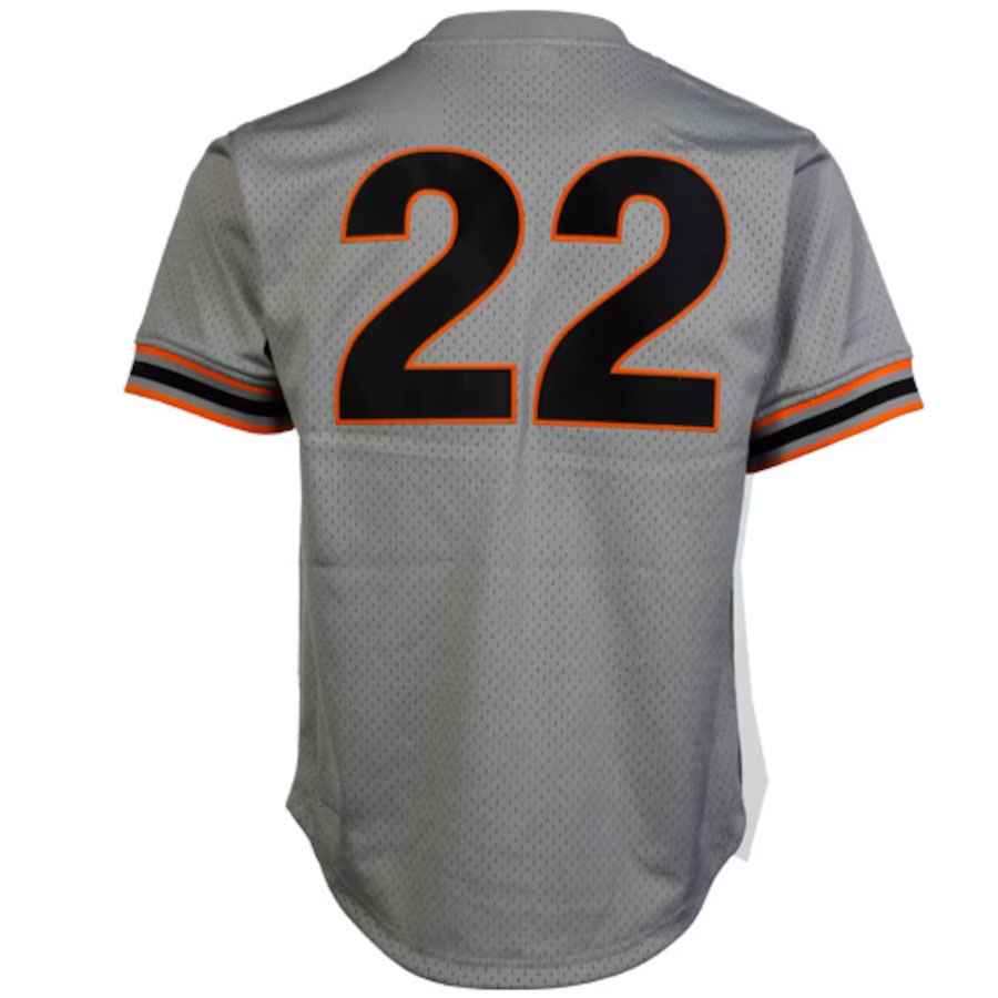 Mitchell-&-Ness-Will-Clark-San-Francisco-Giants-1989-Pro-Cooperstown-Collection-Batting-Practice-Jersey---Gray-Back-Viwe