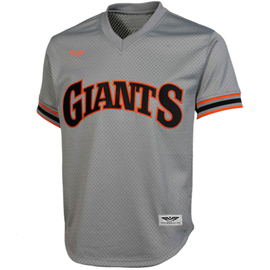 Mitchell-&-Ness-Will-Clark-San-Francisco-Giants-1989-Pro-Cooperstown-Collection-Batting-Practice-Jersey---Gray-Furent-Viwe