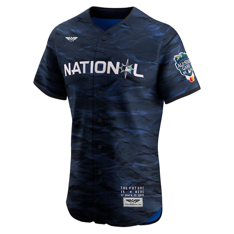 National-League-CJP-Apparel-2023-MLB-All-Star-Game-Vapor-Premier-Elite-Jersey---Royal-Furent-Viwe
