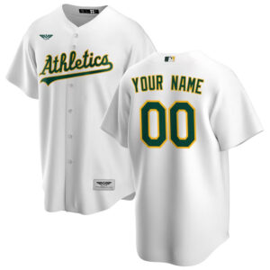 Oakland Athletics CJP Apparel Home  Custom Jersey - White