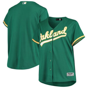 Oakland Athletics Women's Plus Size Alternate  Team Jersey - Green