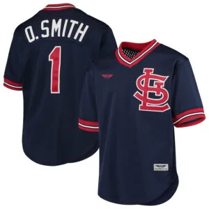 Ozzie Smith St. Louis Cardinals  CJP Apparel Cooperstown Collection Mesh Batting Practice Jersey - Navy