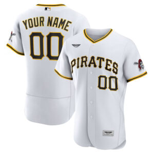 Pittsburgh Pirates CJP Apparel Home Pro Custom Jersey - White