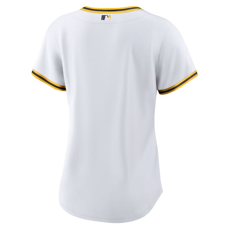 Pittsburgh-Pirates-CJP-Apparel-Women's-Home-Blank-New-Jersey---White-Back-Viwe