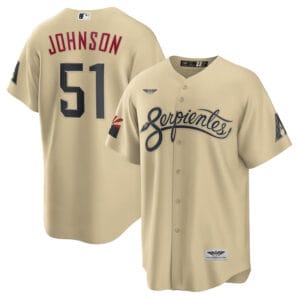 Randy Johnson Arizona Diamondbacks CJP Apparel City Connect  Player Jersey - Sand