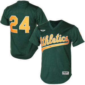 Rickey Henderson Oakland Athletics Mitchell & Ness 1998 Cooperstown Mesh Batting Practice Jersey - Green