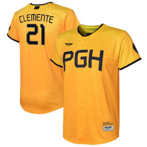 Roberto Clemente Pittsburgh Pirates CJP Apparel 2023 City Connect  Player Jersey - Gold