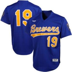 Robin CJP Apparel Milwaukee Brewers Mitchell & Ness Cooperstown Mesh Batting Practice Jersey - Royal