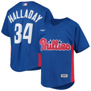 Roy Halladay Philadelphia Phillies CJP Apparel Cooperstown Collection Mesh Batting Practice Jersey - Royal