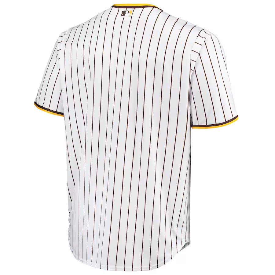 San-Diego-Padres-Big-&-Tall-Home-New-Team-Jersey---WhiteBrown-Back-Viwe