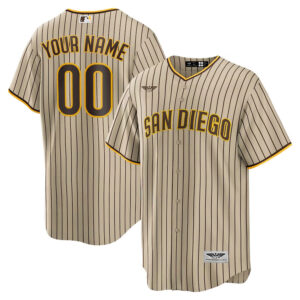 San Diego Padres CJP Apparel Road Custom  Jersey - Brown