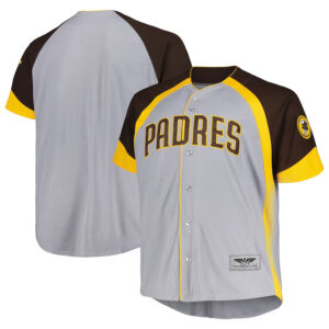 San Diego Padres Profile Big & Tall Colorblock Team Fashion Jersey - Gray