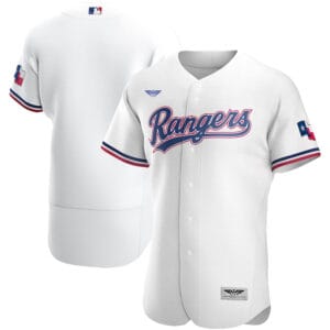Texas Rangers CJP Apparel Home Pro Team Logo Jersey - White