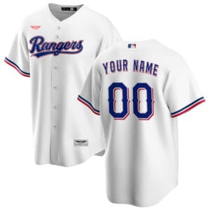 Texas Rangers CJP Apparel Home  Custom Jersey - White
