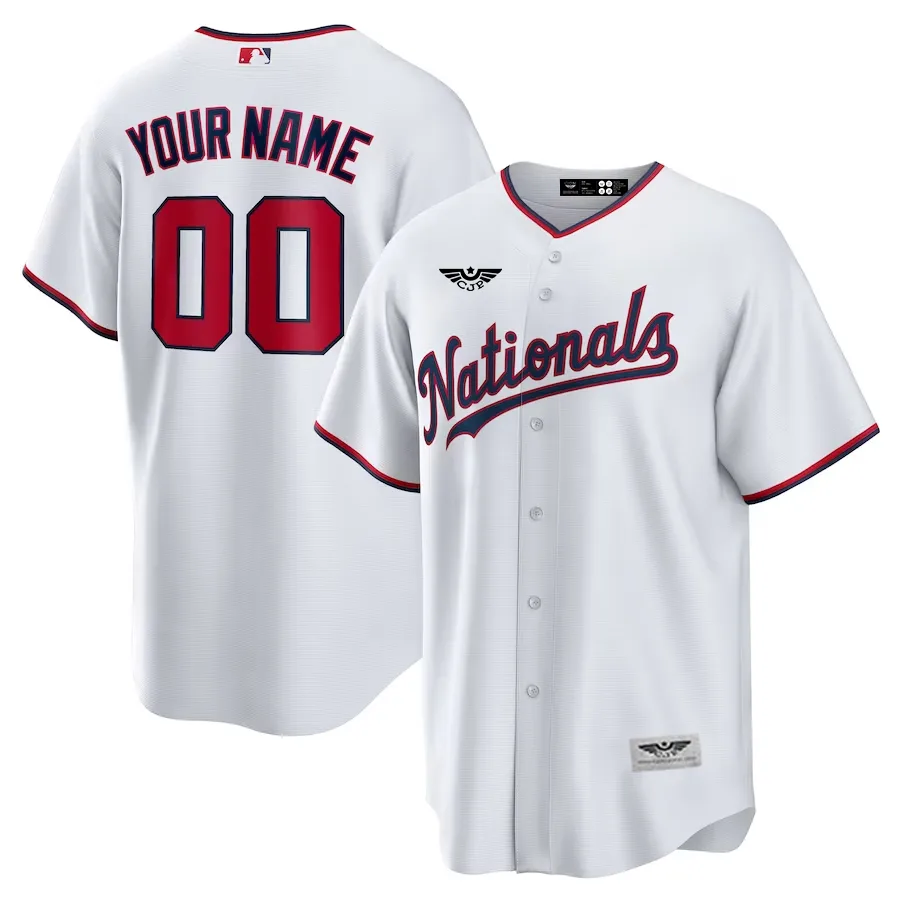 Washington-Nationals-CJP-Apparel-New-Custom-Jersey---White