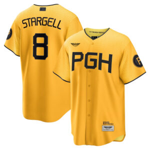 Willie Stargell Pittsburgh Pirates CJP Apparel 2023 City Connect  Player Jersey - Gold