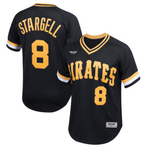 Willie Stargell Pittsburgh Pirates Mitchell & Ness CJP Apparel Cooperstown Collection Mesh Batting Practice Jersey - Black