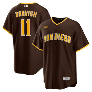 Yu Darvish San Diego Padres CJP Apparel Alternate  Player Jersey - Brown