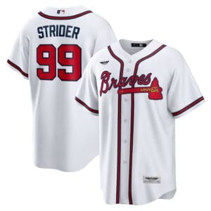 Spencer Strider Atlanta Braves CJP Apparel  Player Jersey - White