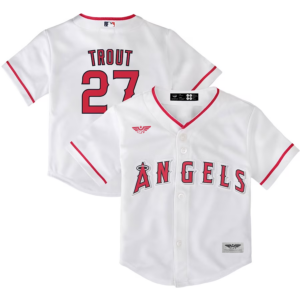 Mike Trout Los Angeles Angels CJP Apparel Toddler Home  Player Jersey - White