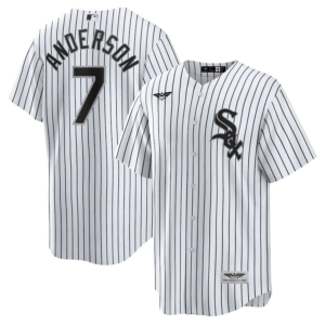 Tim Anderson Chicago White Sox CJP Apparel Home  Player Jersey - WhiteBlack