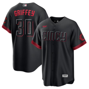 Ken Griffey Jr. Cincinnati Reds CJP Apparel 2023 City Connect  Player Jersey - Black
