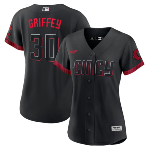 Ken Griffey Jr. Cincinnati Reds CJP Apparel Women's 2023 City Connect  Player Jersey - Black