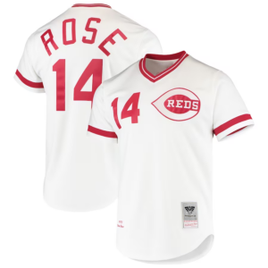Pete Rose Cincinnati Reds Mitchell & Ness Cooperstown Collection Pro Jersey - White