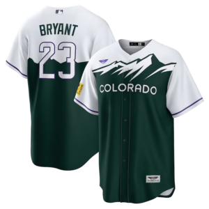 Kris Bryant Colorado Rockies CJP Apparel City Connect  Player Jersey - WhiteForest Green