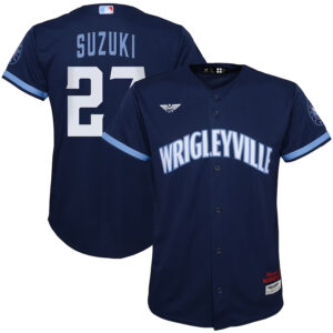 Seiya Suzuki Chicago Cubs CJP Apparel Preschool City Connect Script  Player Jersey - Navy 1