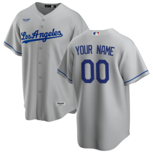Los Angeles Dodgers CJP Apparel Road  Custom Jersey - Gray