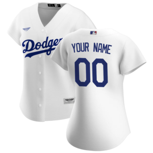 Los Angeles Dodgers CJP Apparel Women's Home  Custom Jersey - White