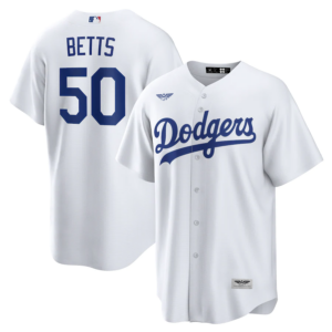 Mookie Betts Los Angeles Dodgers CJP Apparel Home  Player Name Jersey - White