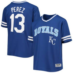 Youth Salvador Perez Royal Kansas City Royals Player Logo Jersey