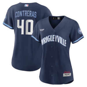 Willson Contreras Chicago Cubs CJP Apparel Women's City Connect  Player Jersey - Navy