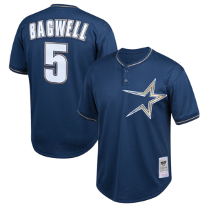 Jeff Bagwell Houston Astros Mitchell & Ness Youth Cooperstown Collection Mesh Batting Practice Jersey - Navy