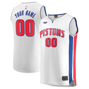 Detroit Pistons CJP Fast Break Customized White Association Edition Jersey