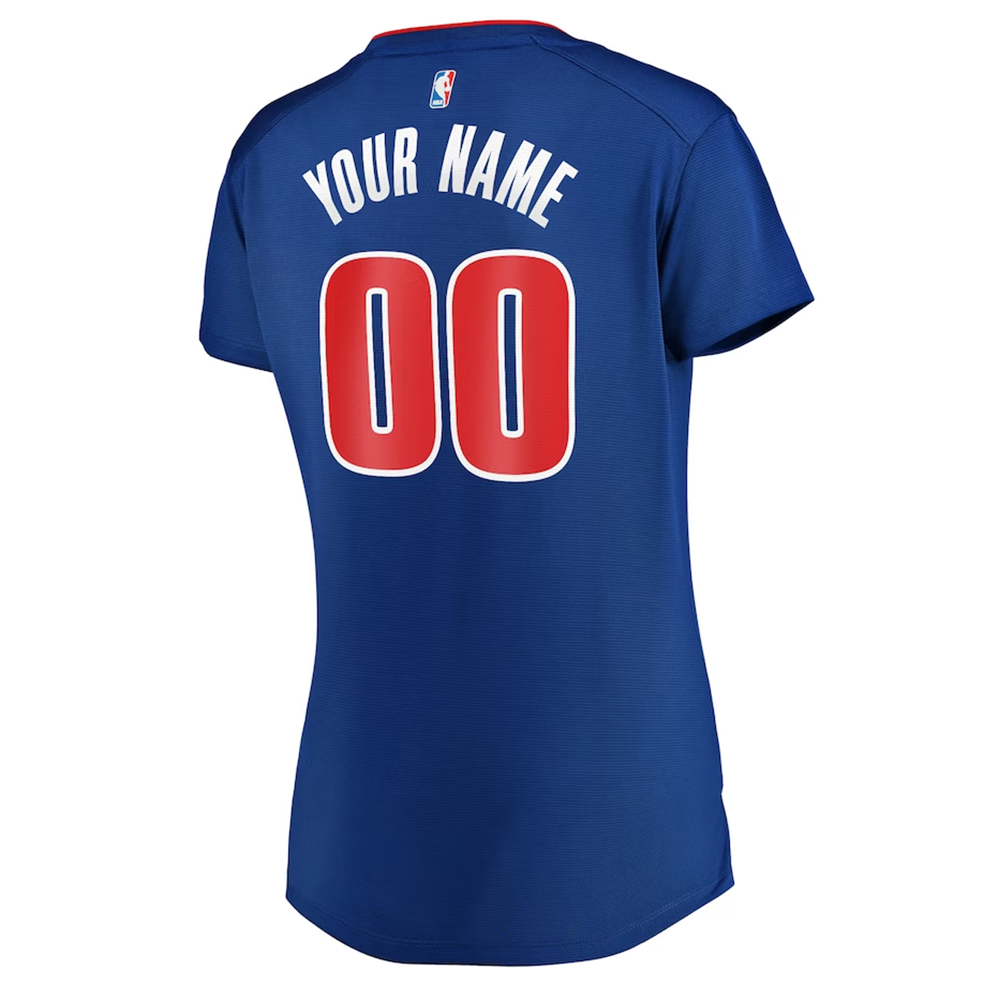 Detroit Pistons Fanatics Pro Women's Fast Break Custom Jersey Royal - Icon Edition bck
