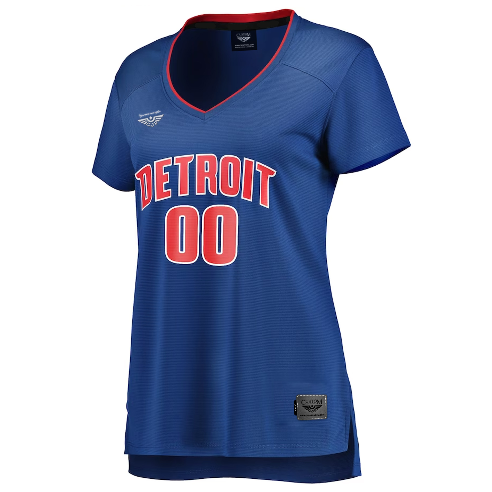 Detroit Pistons Fanatics Pro Women's Fast Break Custom Jersey Royal - Icon Edition front