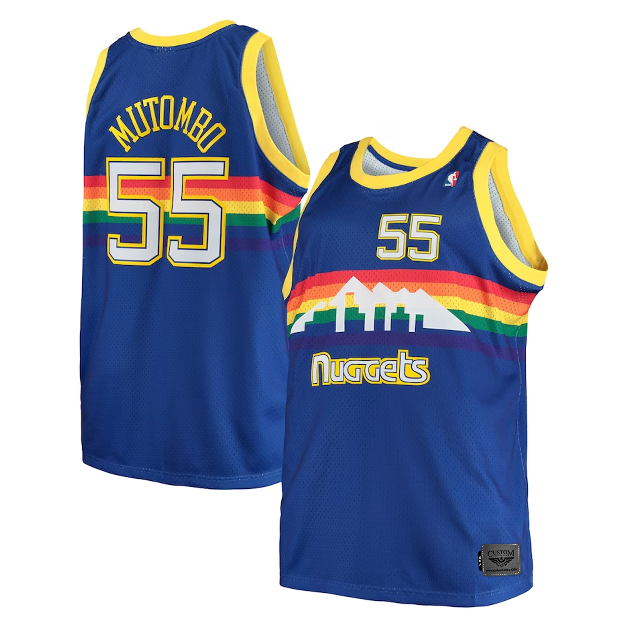 Dikembe Mutombo Denver Nuggets Mitchell & Ness Big & Tall Hardwood Classics Jersey - Royal both