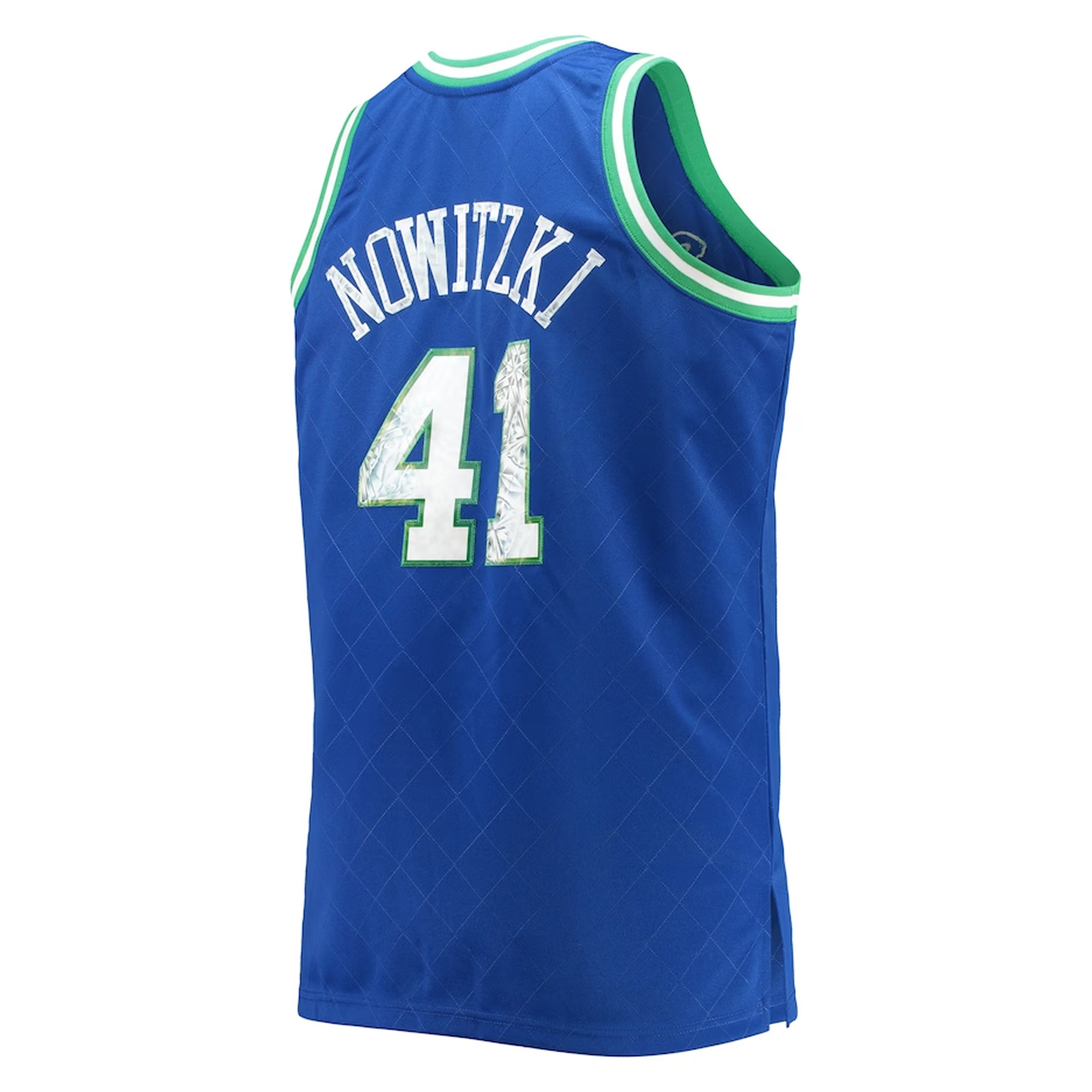 Dirk Nowitzki Dallas Mavericks Mitchell & Ness Big & Tall 1998-99 NBA 75th Anniversary Diamond Swingman Jersey - Royal bck