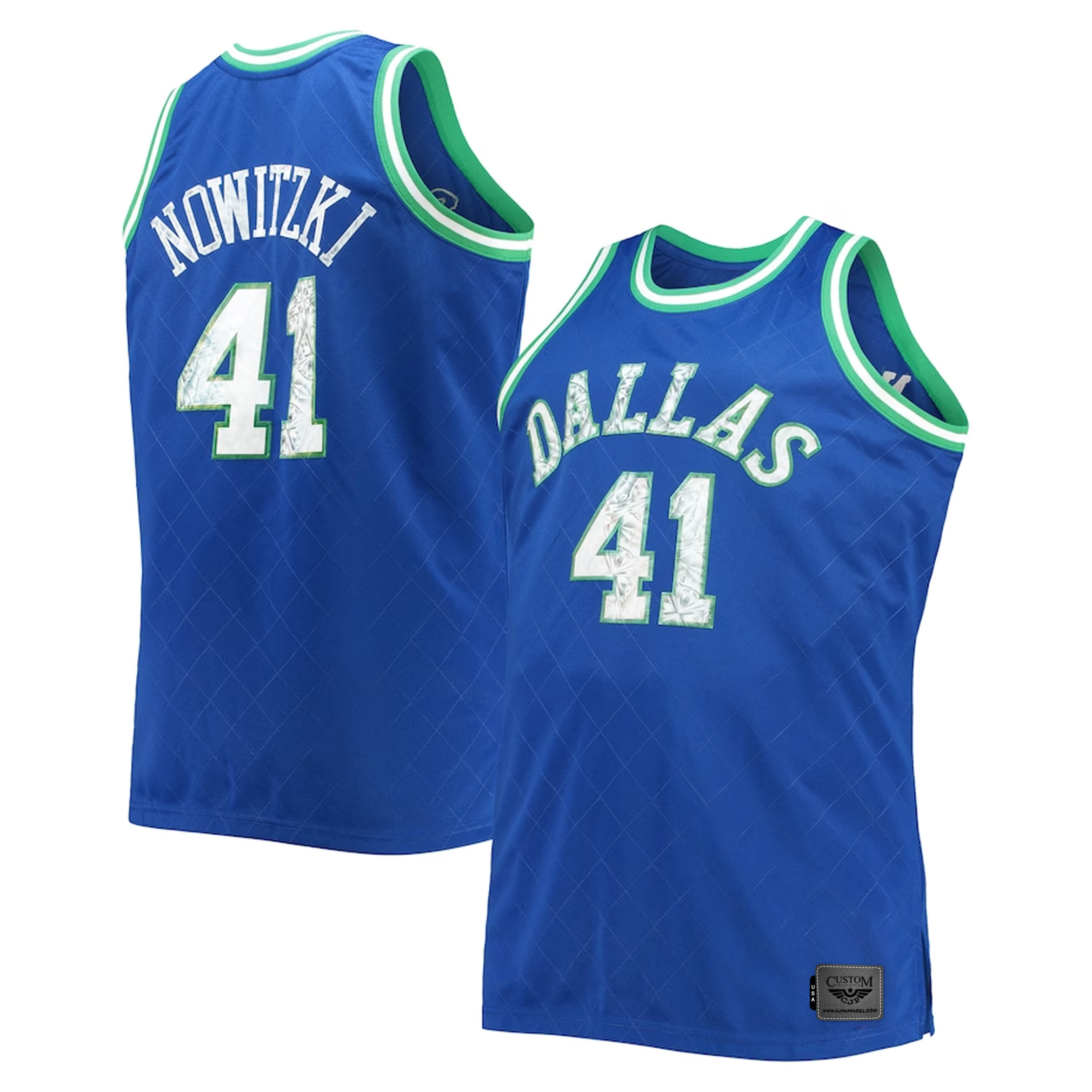Dirk Nowitzki Dallas Mavericks Mitchell & Ness Big & Tall 1998-99 NBA 75th Anniversary Diamond Swingman Jersey - Royal both