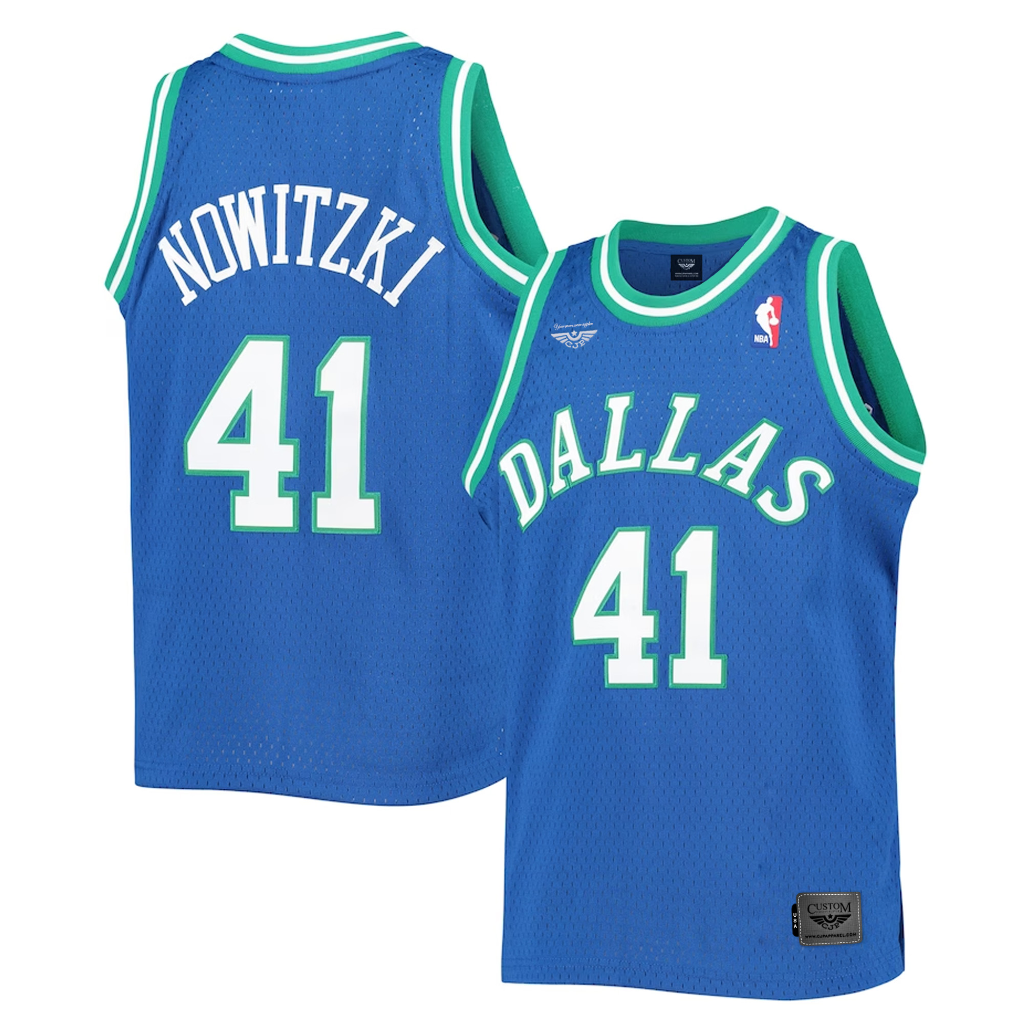 Dirk Nowitzki Dallas Mavericks Mitchell & Ness Youth 1998-99 Hardwood Classics Swingman Jersey - Blue both