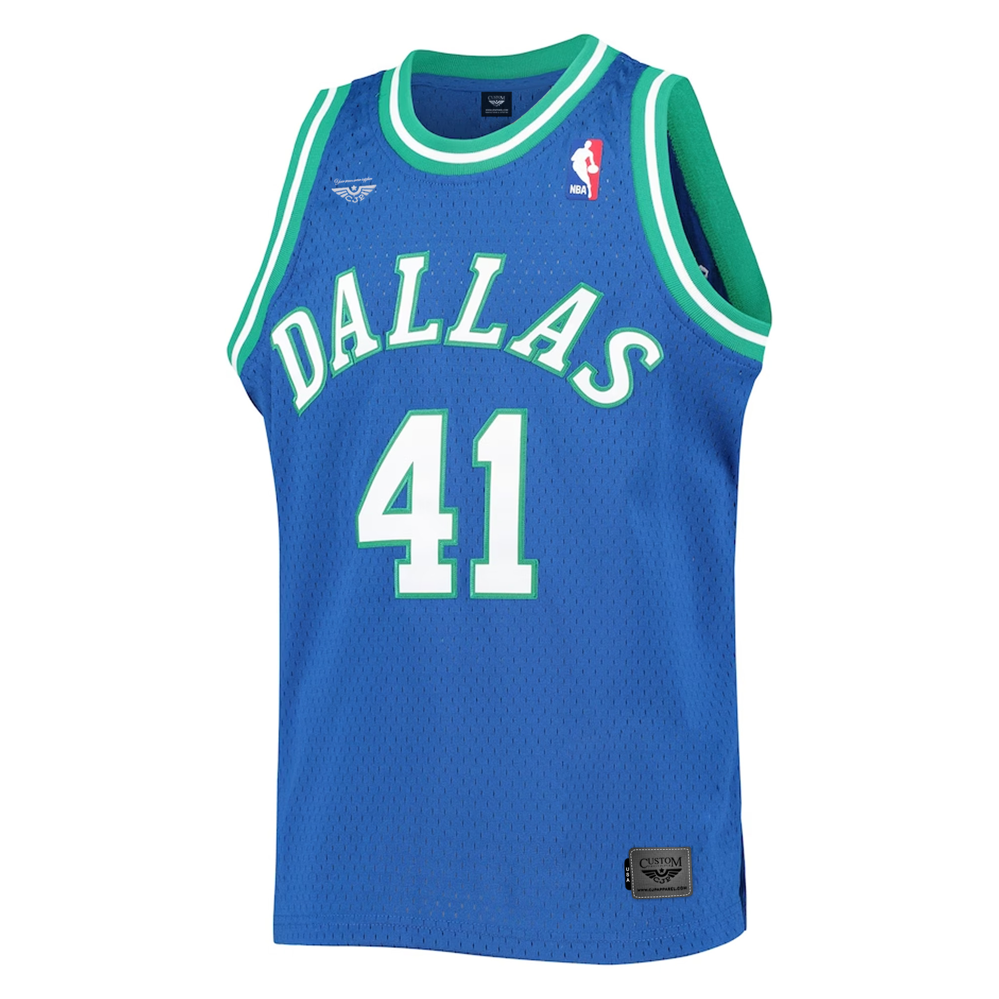 Dirk Nowitzki Dallas Mavericks Mitchell & Ness Youth 1998-99 Hardwood Classics Swingman Jersey - Blue front