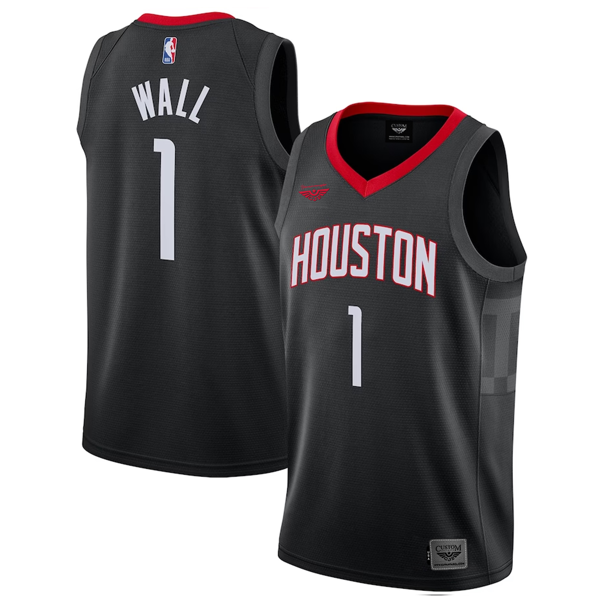 John Wall Houston Rockets Jordan Brand 20200-21 Swingman Jersey - Statement Edition - Black front