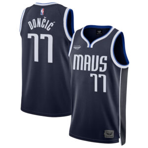 Luka Dončić Dallas Mavericks CJP Unisex Swingman Jersey - Navy Statement Edition