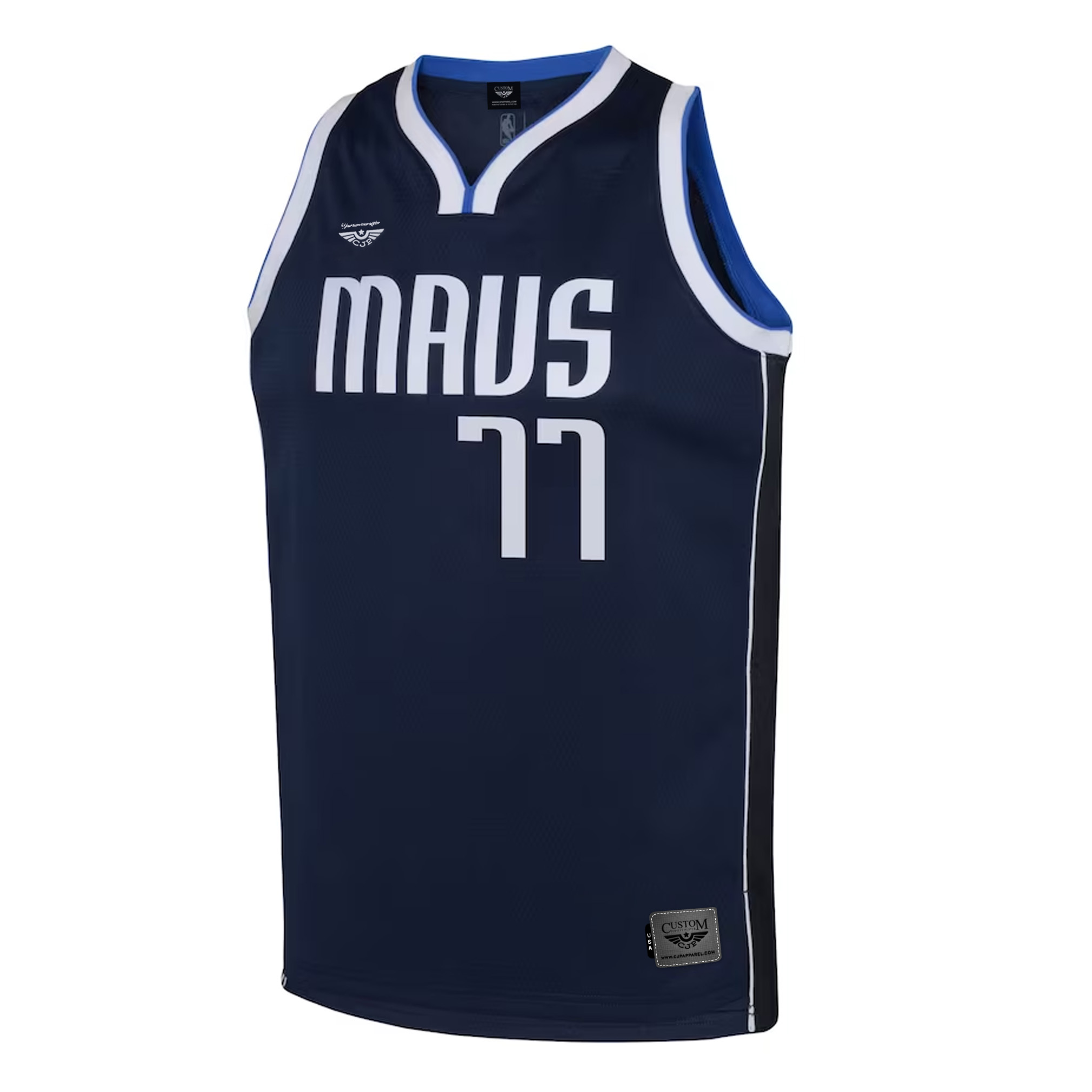 Luka Doncic Dallas Mavericks Jordan Brand Youth Swingman Jersey - Statement Edition - Navy front