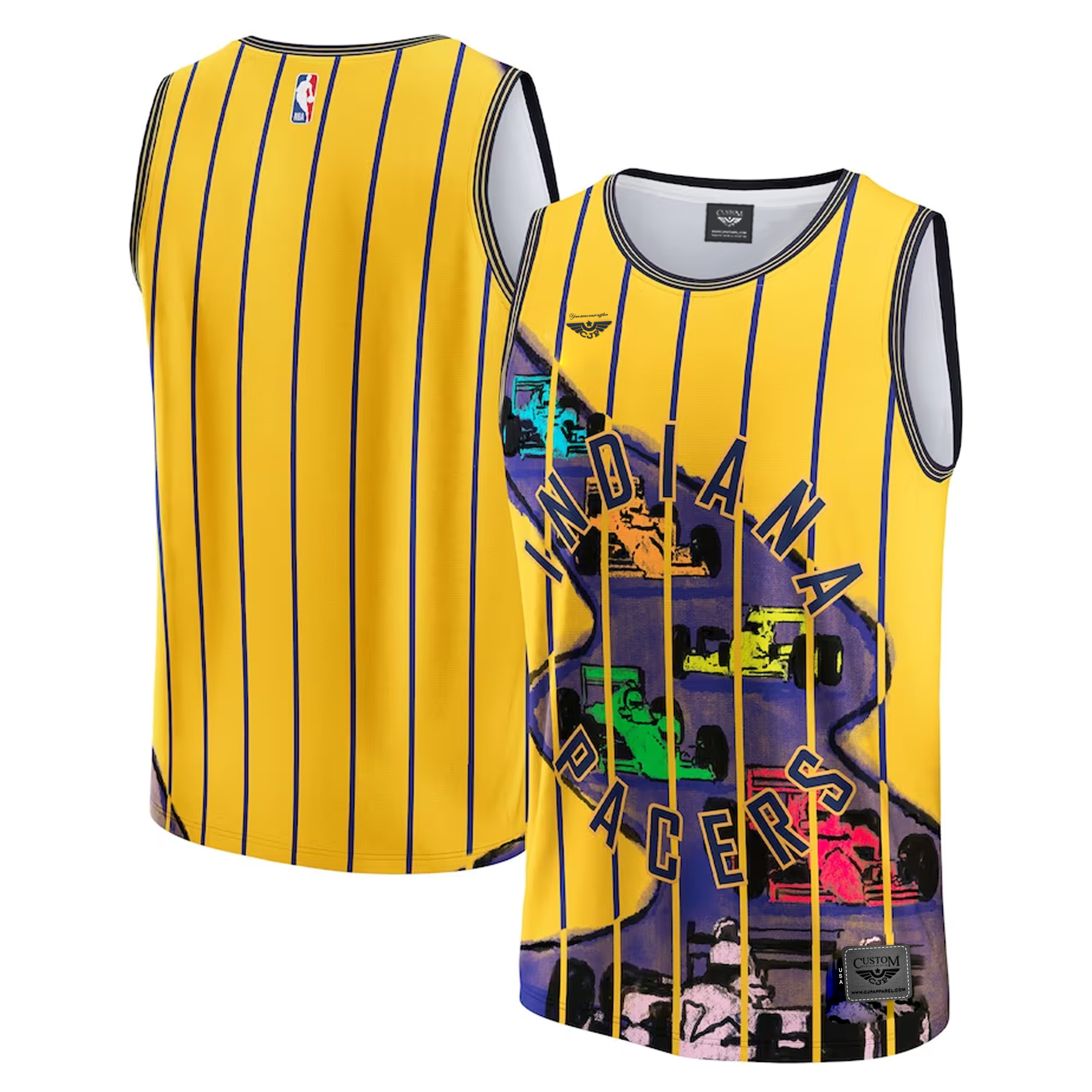 Indiana Pacers NBA & KidSuper Studios by Fanatics Unisex Hometown Jersey - Gold both
