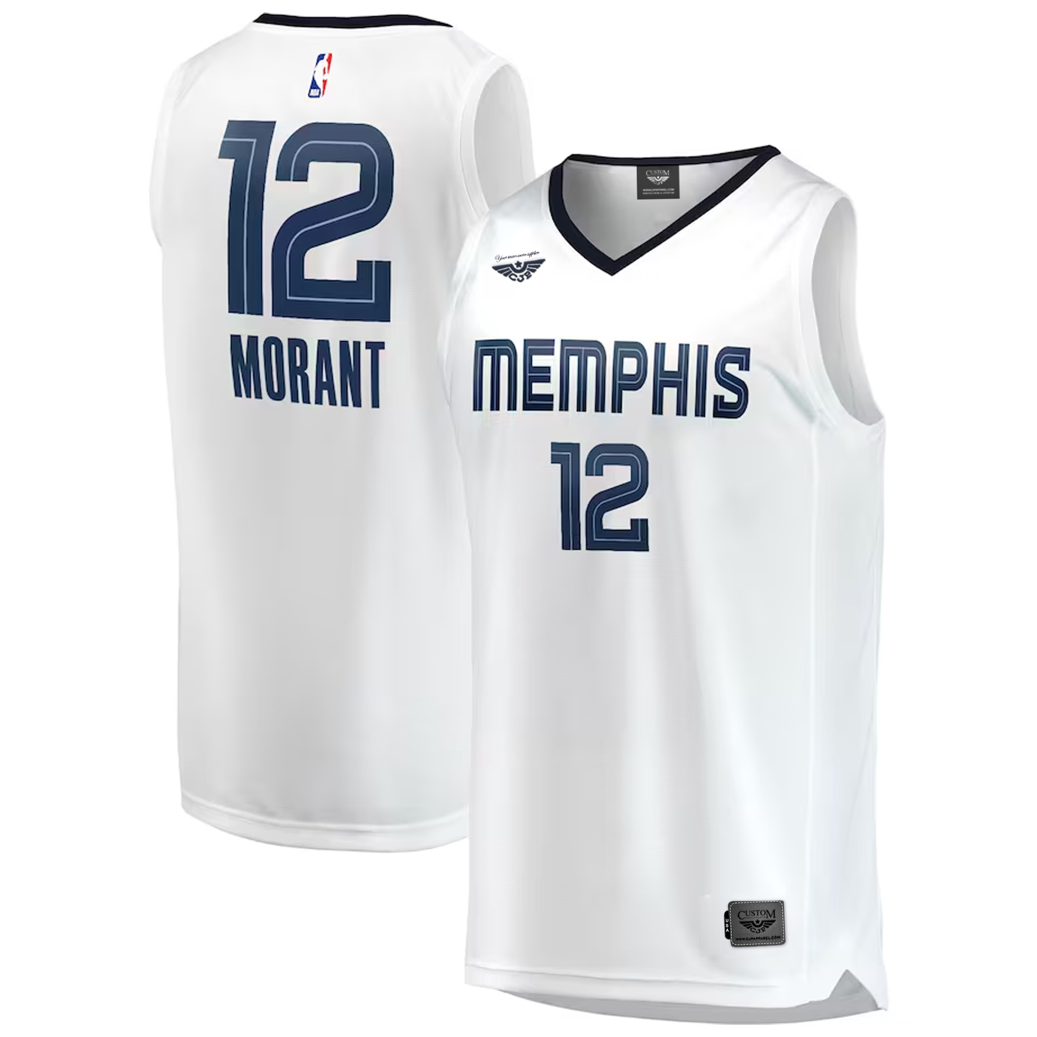 Ja Morant Memphis Grizzlies Fanatics Pro Fast Break New Player Jersey - Association Edition - White both
